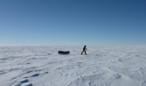 Pulling a sled in Antarctica