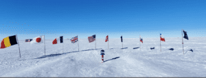 South Pole flags