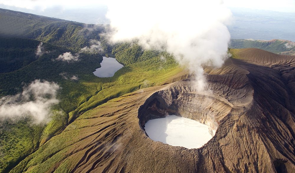 Bird’s eye view of the Rincón de la Vieja Volcano in Guanacaste